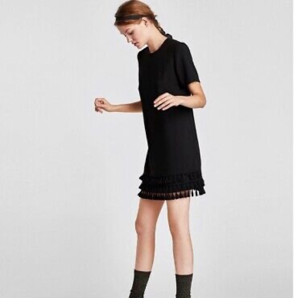 ZARA SHIFT tassel fringed dress - Picture 10 of 12